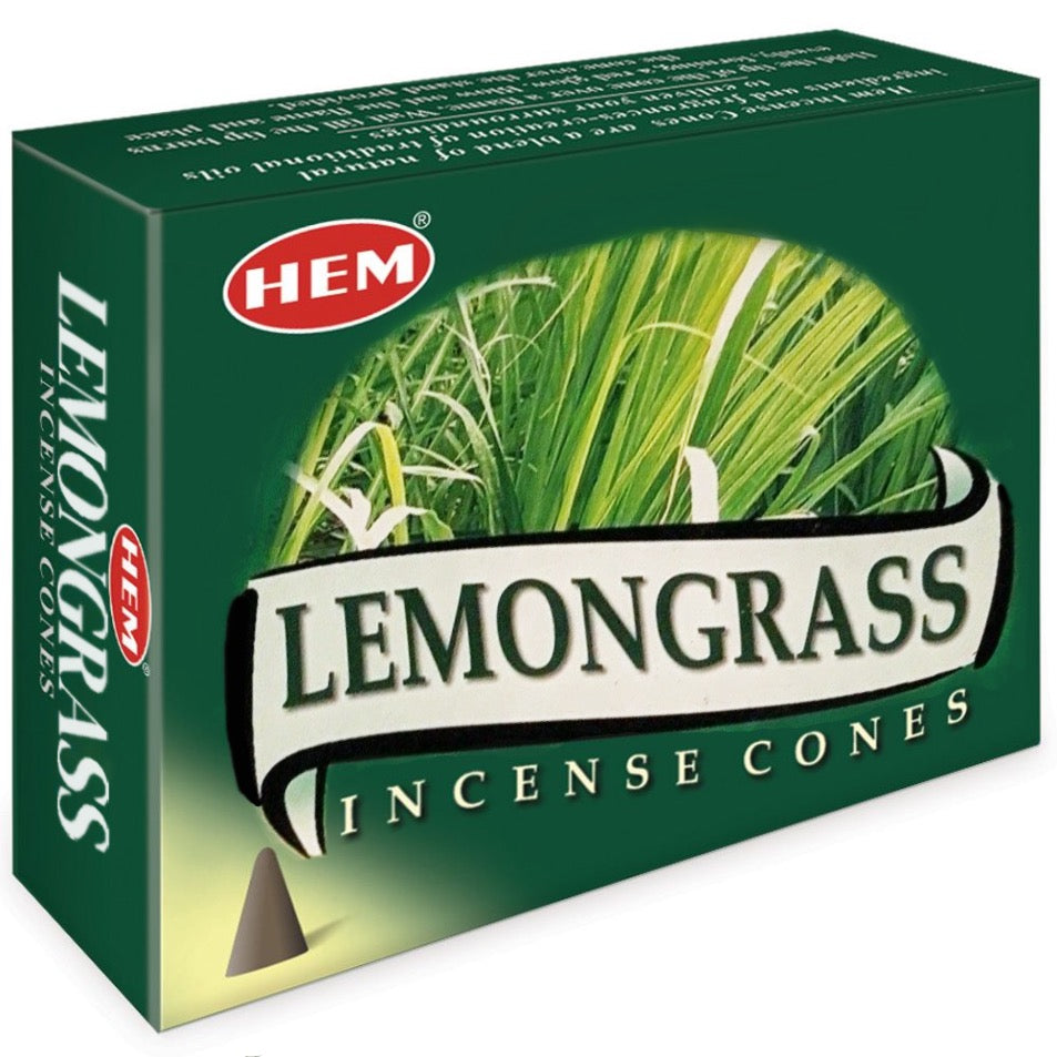 HEM Lemongrass Incense Cones Scent of Ganges