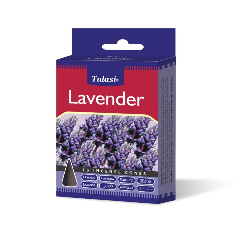 Tulasi Lavender Incense Cones Scent of Ganges